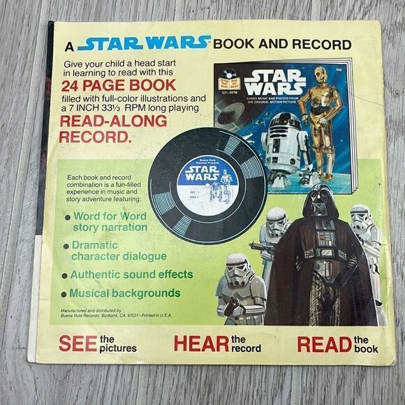 Star Wars "Return of the Jedi" Read-Along Book Record 33 1/3 RPM - Picture 6 of 6